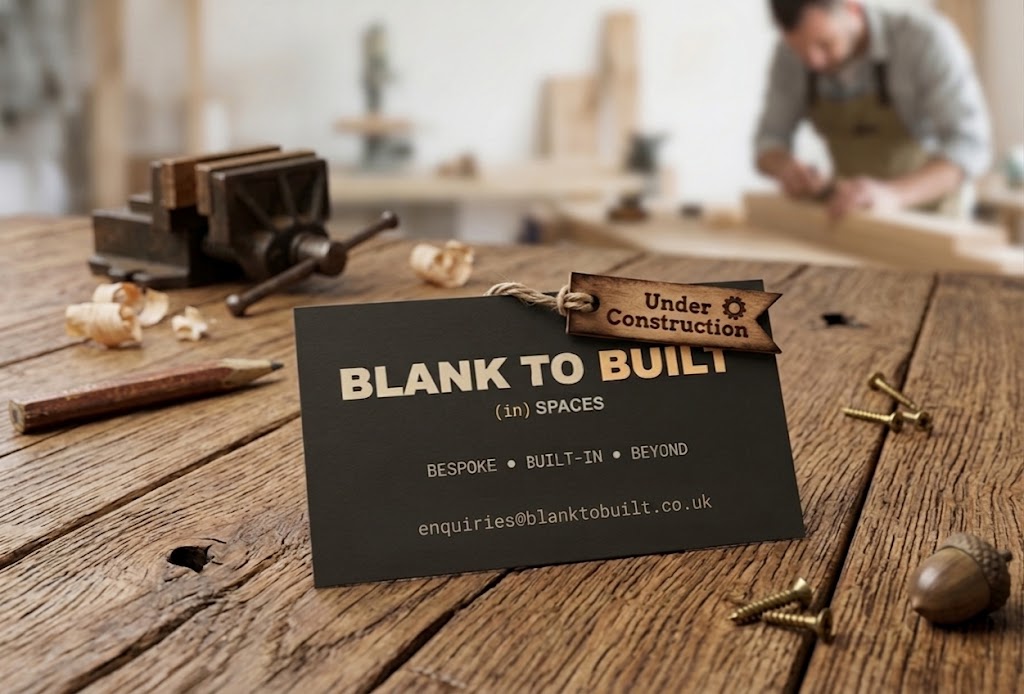 Blank to Built (in) Spaces — Bespoke, Built-in, Beyond. Under construction. Contact enquiries@blanktobuilt.co.uk